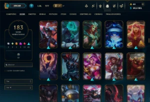Unranked com TODOS os Champs e 184 Skins ( MONO ADC ) - League of Legends LOL