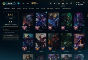 Unranked com TODOS os Champs e 184 Skins ( MONO ADC ) - League of Legends LOL