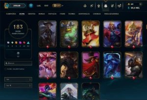 Unranked com TODOS os Champs e 184 Skins ( MONO ADC ) - League of Legends LOL
