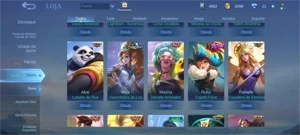 Vendo essa conta com vários heróis e skins - Mobile Legends