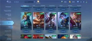 Vendo essa conta com vários heróis e skins - Mobile Legends