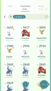 Conta De Pokemon Go Level 36 COM 59 Lendarios - Pokémon