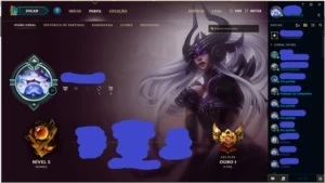 Conta LoL Gold 1, borda platina, mts skins - League of Legends