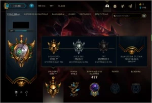 CONTA LEAGUE OF LEGENDS NV 268 COM 124 CAMPEOES LOL