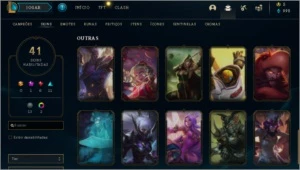 CONTA LEAGUE OF LEGENDS NV 268 COM 124 CAMPEOES LOL