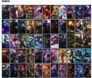 Conta Unranked com 98 Skins e 107 Champs - League of Legends LOL