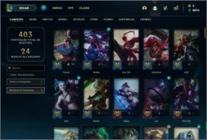 Conta Unranked com 98 Skins e 107 Champs - League of Legends LOL