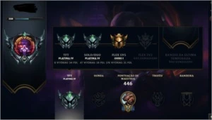Conta Platina lv.300 156 Skins maioria épica lendária - League of Legends LOL