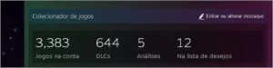 Conta Steam com mais de 3k jogos