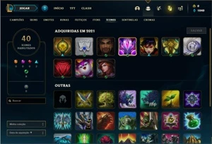 Conta prata 2 com 28 Champs e 7 Skins + 10 Espolios - League of Legends LOL