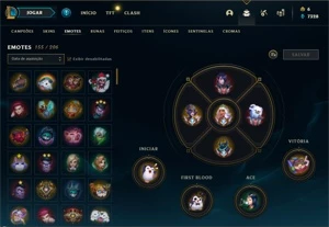 Conta Diamante 2 atualmente 250+ skins, emote qiyana chall - League of Legends LOL