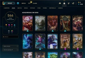 Conta Diamante 2 atualmente 250+ skins, emote qiyana chall - League of Legends LOL