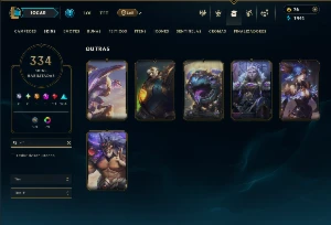 Esmeralda 3 com TODOS os champs e 334 Skins ( JG / TOP ) - League of Legends LOL