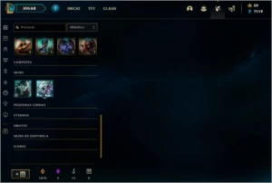 Todos os campeões e 155 skins. - League of Legends LOL