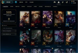 Todos os campeões e 155 skins. - League of Legends LOL