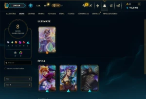 Prata 2 com 70 Champs e 8 Skins - League of Legends LOL