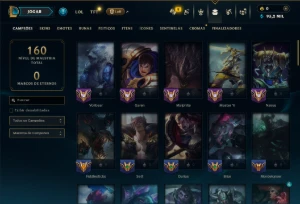 Prata 2 com 70 Champs e 8 Skins - League of Legends LOL