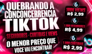 TIKTOK SEGUIDORES, CURTIDAS, VIEWS - (MUNDIAIS/BR) - Redes Sociais