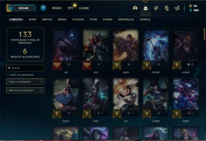 Conta prata 3 com 90 Champs e 168 Skins + 1200 RP - League of Legends LOL