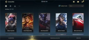 Super conta Wild Rift com mais de 80 skins! - League of Legends: Wild Rift LOL WR