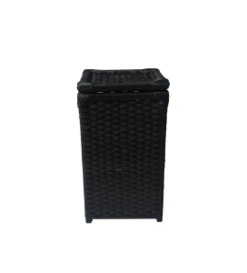 Cesto de Roupa Sintético Preto 30x30x60