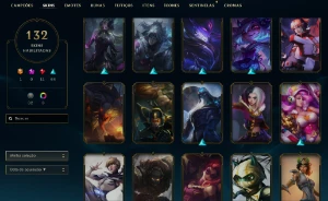 Bronze 2 com 125 Champs e 131 Skins + 1350 RP - League of Legends LOL