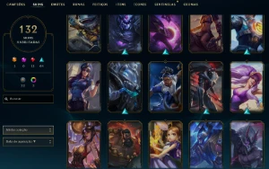 Bronze 2 com 125 Champs e 131 Skins + 1350 RP - League of Legends LOL