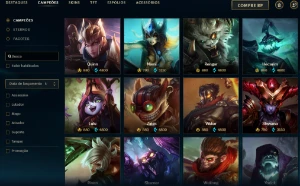 Bronze 2 com 125 Champs e 131 Skins + 1350 RP - League of Legends LOL