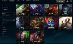 Bronze 2 com 125 Champs e 131 Skins + 1350 RP - League of Legends LOL