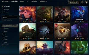 Bronze 2 com 125 Champs e 131 Skins + 1350 RP - League of Legends LOL