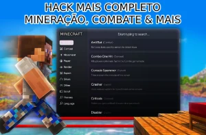 Hack Minecraft Completo - PVP, Mineração & Mais