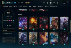 Prata 1 com 70 Champs e 26 Skins +5 Vitoriosas - League of Legends LOL