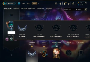 Prata 1 com 70 Champs e 26 Skins +5 Vitoriosas
