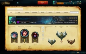 CONTA LOL LVL 15 +8 CAMPEÕES + 1000 IP - League of Legends