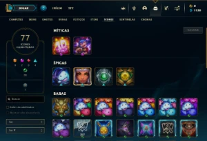 Prata 4 com 43 Champs e 15 Skins + 6 Espolios - League of Legends LOL