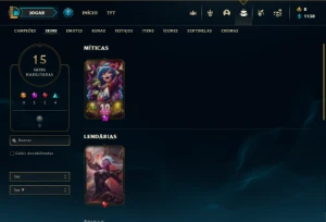Prata 4 com 43 Champs e 15 Skins + 6 Espolios - League of Legends LOL