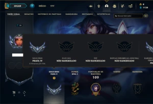 Prata 4 com 43 Champs e 15 Skins + 6 Espolios - League of Legends LOL