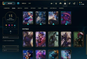 Prata 4 com 43 Champs e 15 Skins + 6 Espolios - League of Legends LOL
