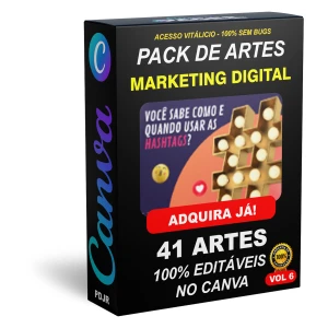 Pack Canva Marketing Digital Vol 6 - 41 Artes Editáveis - Serviços Digitais