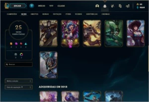 Conta LOL LvL 136 Sem Elo várias skins 81 champs - League of Legends