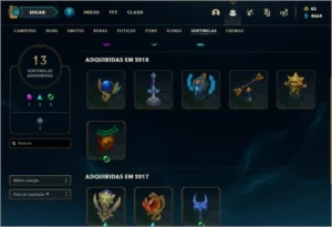 Conta LOL LvL 136 Sem Elo várias skins 81 champs - League of Legends