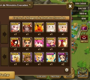 Conta com um total de 83 pergaminhos LD pra você summonar - Summoners War