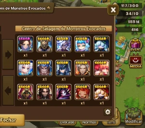 Conta com um total de 83 pergaminhos LD pra você summonar - Summoners War