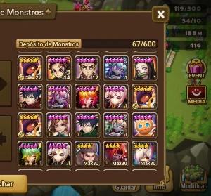 Conta com um total de 83 pergaminhos LD pra você summonar - Summoners War