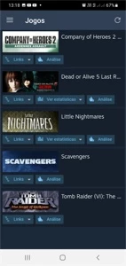 Vendo conta steam com 34 Jogos, mais de 500 reais em jogos