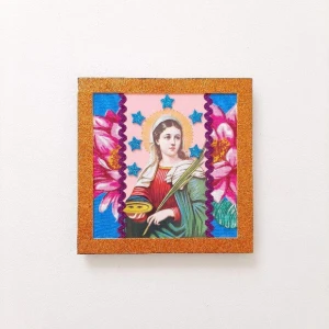 Quadrinho Retrô Santa Luzia - Artesanato e Personalizados