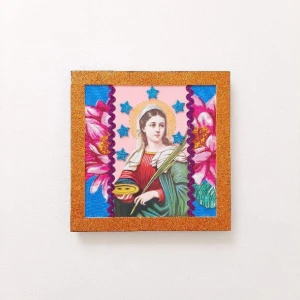 Quadrinho Retrô Santa Luzia - Artesanato e Personalizados