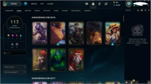 CONTA LOL NV 101 PRATA 1 COM MUITOS CAMPEÕES E 113 SKINS!!! - League of Legends