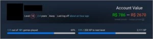 Conta Steam Lv 15 | 2 Anos | 174 Games | Sem Vac/Trade Ban