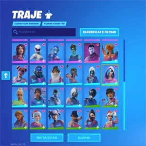 Conta Fortnite rara com wonder, ikonik, glow, mint e danças